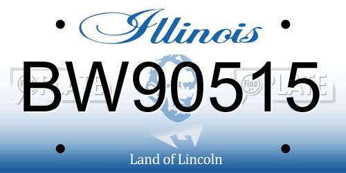 BW90515 Illinois License Plate