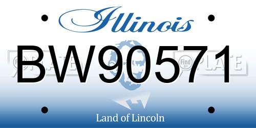 BW90571 Illinois License Plate