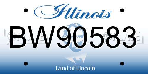 BW90583 Illinois License Plate