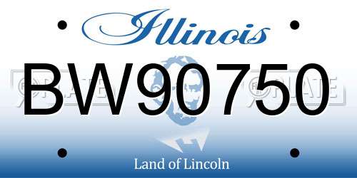BW90750 Illinois License Plate