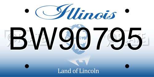 BW90795 Illinois License Plate