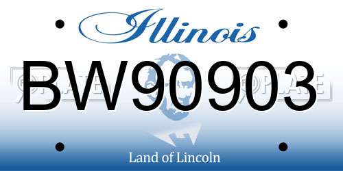 BW90903 Illinois License Plate