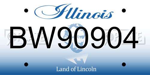 BW90904 Illinois License Plate
