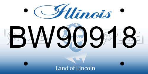 BW90918 Illinois License Plate