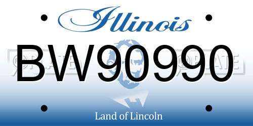 BW90990 Illinois License Plate