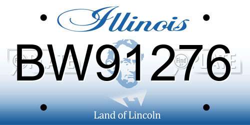 BW91276 Illinois License Plate
