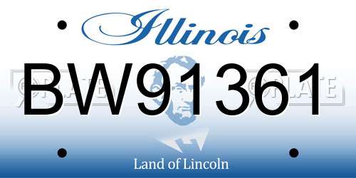 BW91361 Illinois License Plate