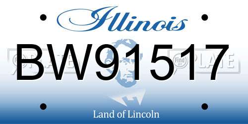 BW91517 Illinois License Plate