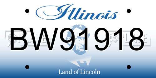 BW91918 Illinois License Plate
