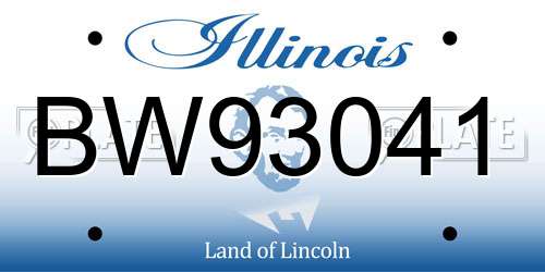 BW93041 Illinois License Plate