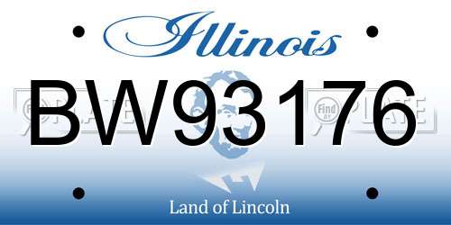 BW93176 Illinois License Plate