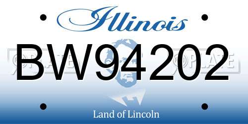 BW94202 Illinois License Plate