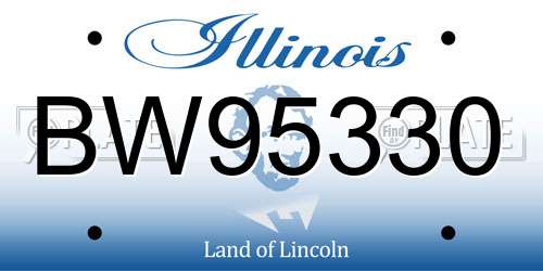BW95330 Illinois License Plate