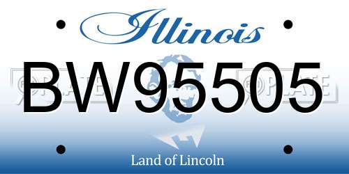 BW95505 Illinois License Plate
