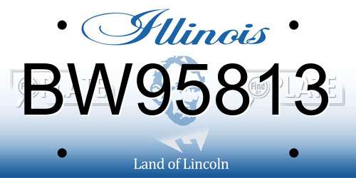 BW95813 Illinois License Plate