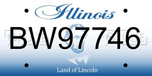 BW97746 Illinois License Plate