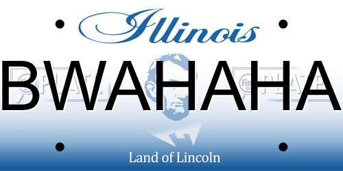 BWAHAHA Illinois License Plate