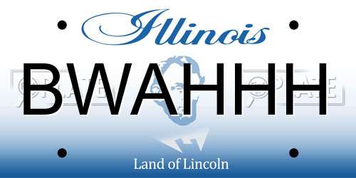 BWAHHH Illinois License Plate