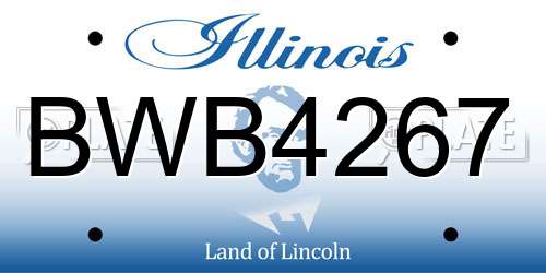 BWB4267 Illinois License Plate