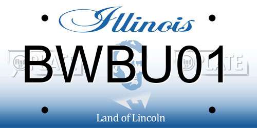 BWBU01 Illinois License Plate
