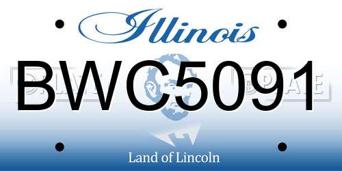 BWC5091 Illinois License Plate
