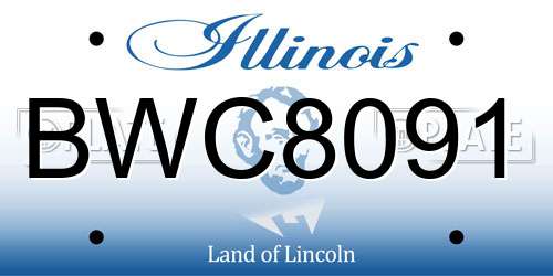 BWC8091 Illinois License Plate