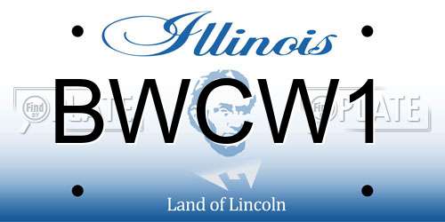 BWCW1 Illinois License Plate