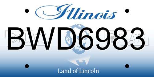 BWD6983 Illinois License Plate