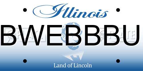 BWEBBBU Illinois License Plate