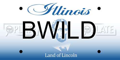 BWILD Illinois License Plate