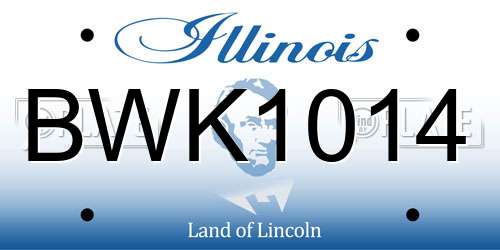BWK1014 Illinois License Plate