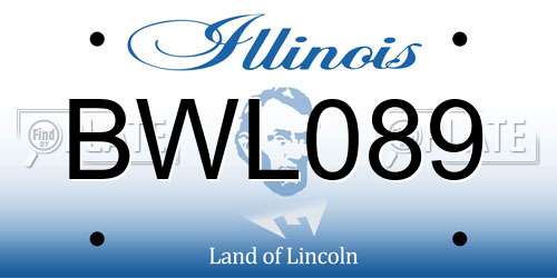 BWL089 Illinois License Plate