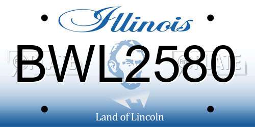 BWL2580 Illinois License Plate