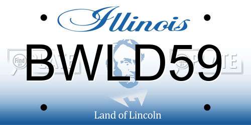 BWLD59 Illinois License Plate