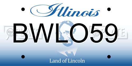 BWLO59 Illinois License Plate