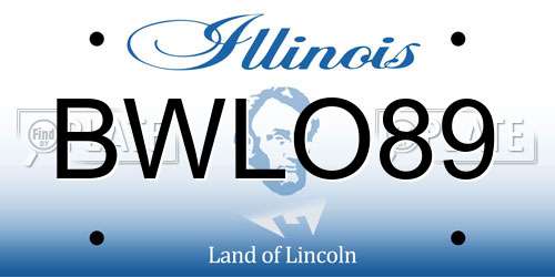 BWLO89 Illinois License Plate