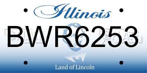 BWR6253 Illinois License Plate