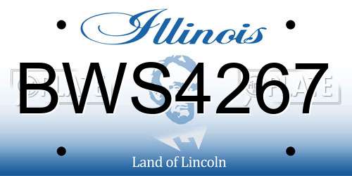BWS4267 Illinois License Plate
