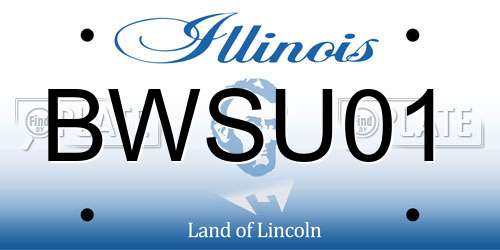 BWSU01 Illinois License Plate