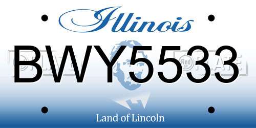 BWY5533 Illinois License Plate