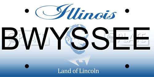 BWYSSEE Illinois License Plate