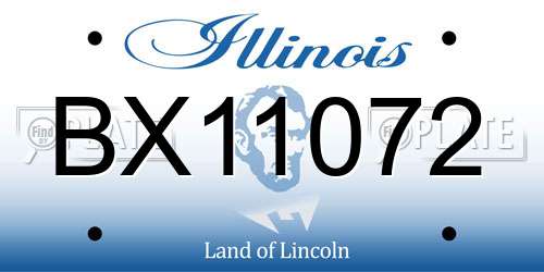 BX11072 Illinois License Plate