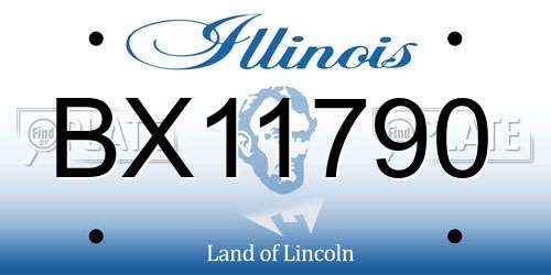 BX11790 Illinois License Plate
