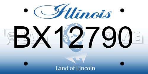 BX12790 Illinois License Plate