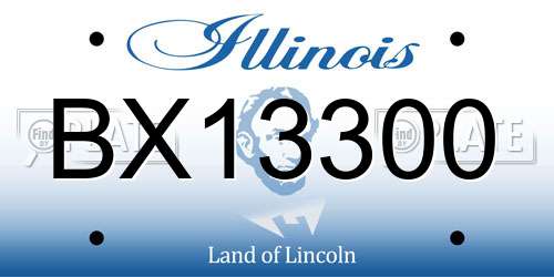 BX13300 Illinois License Plate