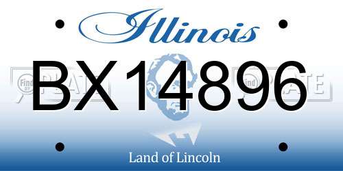 BX14896 Illinois License Plate