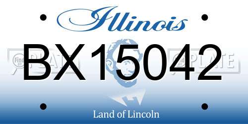 BX15042 Illinois License Plate