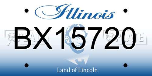 BX15720 Illinois License Plate
