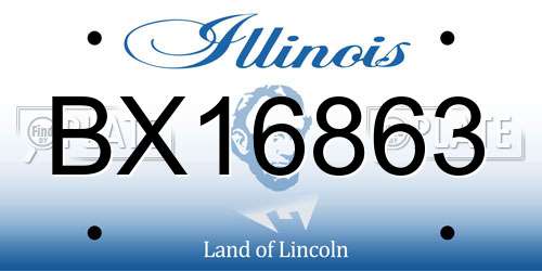 BX16863 Illinois License Plate
