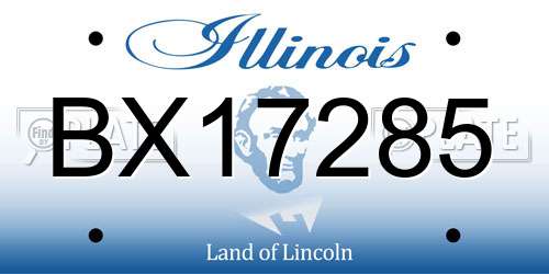 BX17285 Illinois License Plate